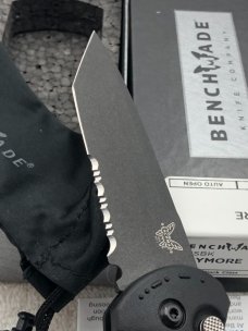 Benchmade Prototype 9071SBK Claymore Push Button Auto With Integrated Safety New In Box Made In USA