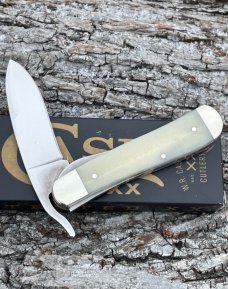 CASE XX ** SFO 2023 FISH & GAME WHITE TAIL DEER NATURAL SMOOTH BONE DROP POINT RUSSLOCK NEW ITEM