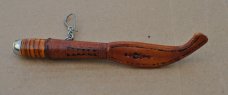 Small Puukko Mint With Original Sheath 4 1/2" OAL Birch Handle Hump Back Pommel Name In Fuller