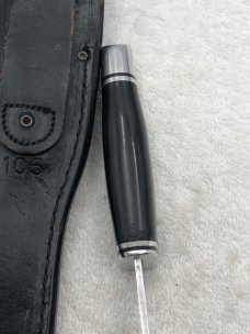 Vintage Buck Pre-1986 105 Pathfinder Fixed Blade Sheath Knife Made In USA