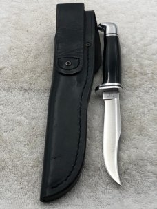 Vintage Buck Pre-1986 102 Woodsman Fixed Blade Sheath Knife Made In USA