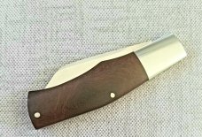 Charlie Bell  African Blackwood Dino Knife, CPM-154 ,4" closed.steel bolsters & shield...