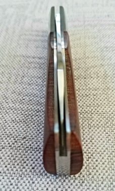 Charlie Bell  African Blackwood Dino Knife, CPM-154 ,4" closed.steel bolsters & shield...