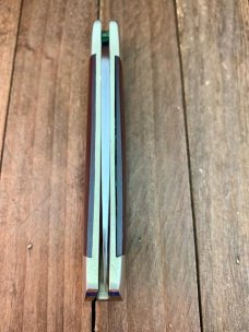 A.G.Russell Cartridge Lockback Burgundy Micarta Seki Japan Made 