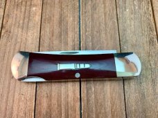 A.G.Russell Cartridge Lockback Burgundy Micarta Seki Japan Made 
