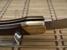 SCHRADE UNCLE HENRY LB7 BEAR PAW VINTAGE U.S.A. MADE FOLDING LOCKBACK UNUSED POCKET KNIFE & SHEATH