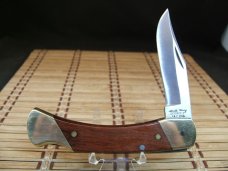 SCHRADE UNCLE HENRY LB7 BEAR PAW VINTAGE U.S.A. MADE FOLDING LOCKBACK UNUSED POCKET KNIFE & SHEATH