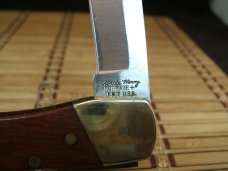 SCHRADE UNCLE HENRY LB7 BEAR PAW VINTAGE U.S.A. MADE FOLDING LOCKBACK UNUSED POCKET KNIFE & SHEATH