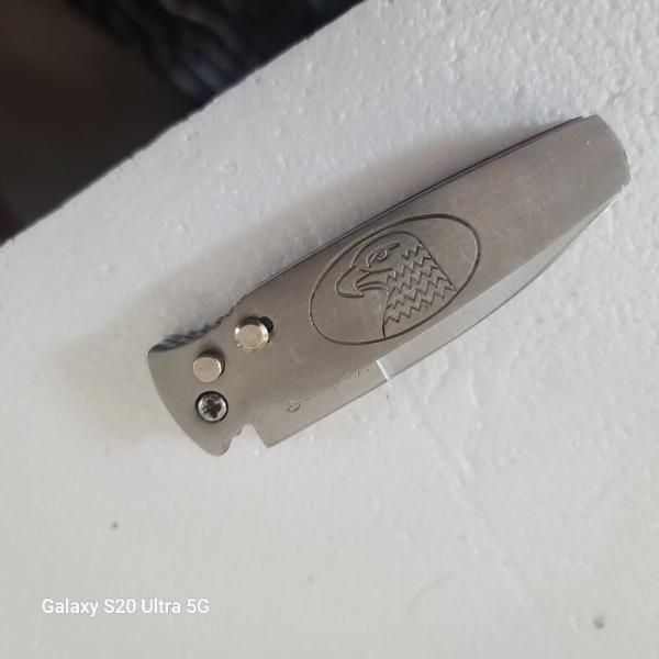 RARE! VINTAGE MIN SHENG CLIPON KNIFE MANUAL OPEN WITH BUTTON LOCK