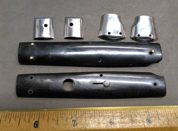 Item 027-Set of Horn Handles Matching Bolster 11 inch Frank Beltrame Swinguard Parts 