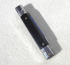 NOS AKC 8" CLASSIC SWITCHBLADE SLIM LEVER LOCK SWEDGE BLADE, GENUINE BRAZILIAN HORN - MANIAGO ITALY