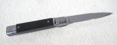 NOS AKC 8" CLASSIC SWITCHBLADE SLIM LEVER LOCK SWEDGE BLADE, GENUINE BRAZILIAN HORN - MANIAGO ITALY