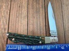 Ka-Bar Dolphin Lockback Green Jigged Bone 1989