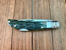 Ka-Bar Dolphin Lockback Green Jigged Bone 1989
