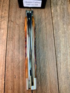 Queen Cattleman Stockman Amber Carved Stag Bone