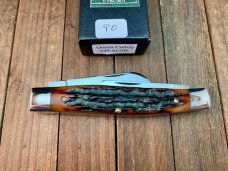 Queen Cattleman Stockman Amber Carved Stag Bone