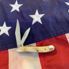Case xx 2003 Peanut Knife (MDL# 5220 SS) w/ Aged Rough Stag Handles -NOS in M/NM Condition