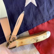 Case xx 2003 Peanut Knife (MDL# 5220 SS) w/ Aged Rough Stag Handles -NOS in M/NM Condition