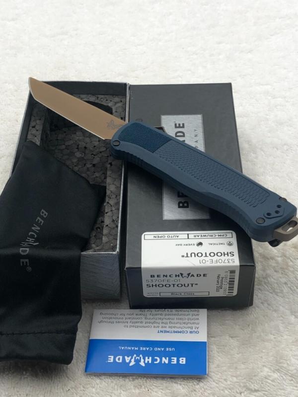 Benchmade Shootout 5370FE-01 Prototype Dual Action Out The front Auto Knife. New In Box Made In USA