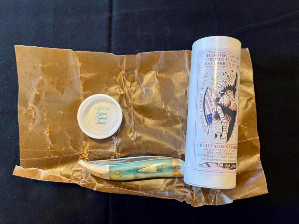 GREAT EASTERN GEC TIDIOUTE AQUA BONE TOOTHPICK KNIFE BLUE 128119 GREAT EASTERN GEC TIDIOUTE AQUA BONE TOOTHPICK KNIFE BLUE 128119