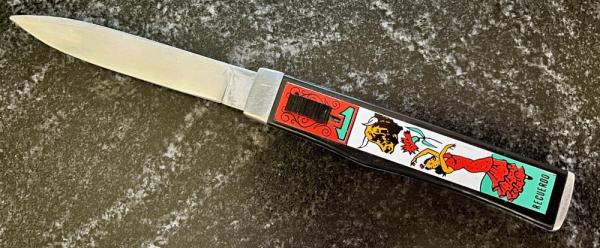 Rare Vintage Out The Front (OTF) Switchblade, Female Dancing On Handle, Spain, Unused Rare Vintage Out The Front (OTF) Switchblade, Female Dancing On Handle, Spain, Unused
