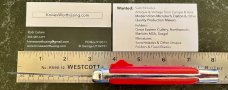 Rare Red Bell Secret Agent Out The Front (OTF) Switchblade, Unused 