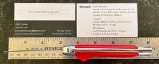 Rare Red Bell Secret Agent Out The Front (OTF) Switchblade, Unused 