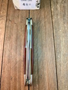 Queen Cutlery Fiddle Back Whittler #48 Amber Winterbottom Bone 