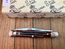 Queen Cutlery Fiddle Back Whittler #48 Amber Winterbottom Bone 