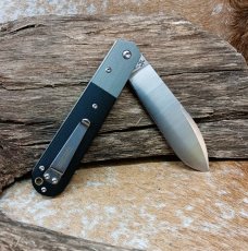 NIB RoseCraft Blades Castorea RCM012-BG Black Gray G10 Button Lock Spear Point