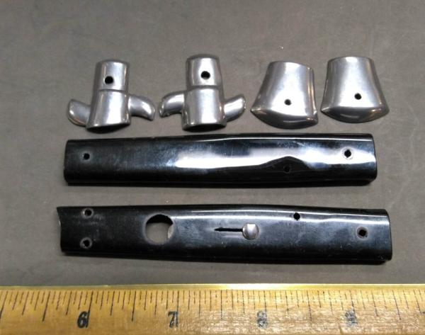 Item 028-Set of Black Acrylic Handles Matching Bolsters 11 inch Frank Beltrame Item 028-Set of Black Acrylic Handles Matching Bolsters 11 inch Frank Beltrame