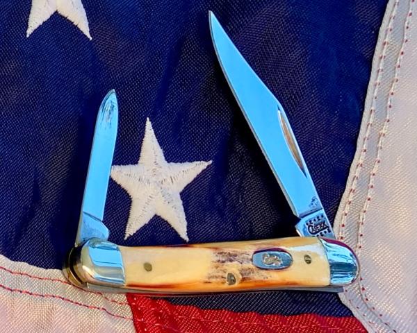 Case xx 2000 Mini Copperhead Knife (MDL# 52109X SS) w/ Great Stag Handles -NOS in NM Condition Case xx 2000 Mini Copperhead Knife (MDL# 52109X SS) w/ Great Stag Handles -NOS in NM Condition