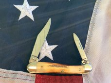 Case xx 2000 Mini Copperhead Knife (MDL# 52109X SS) w/ Great Stag Handles -NOS in NM Condition