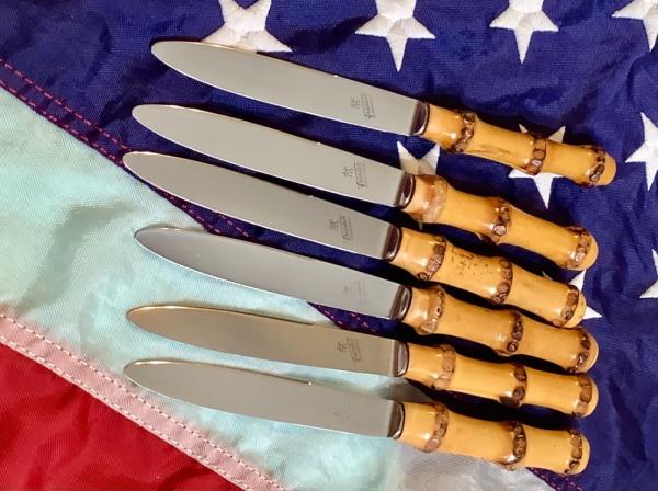 Vint JA Henckels Friodur -6 Knife Set -Great Bamboo Handles -Solingen Germany -Solid Kitchen Knives Vint JA Henckels Friodur -6 Knife Set -Great Bamboo Handles -Solingen Germany -Solid Kitchen Knives