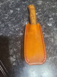 Jeffery Mitchell Fixed Native..Cheddar Westinghouse Micarta..4" handle..3" A2..7.25 oal.clip slip