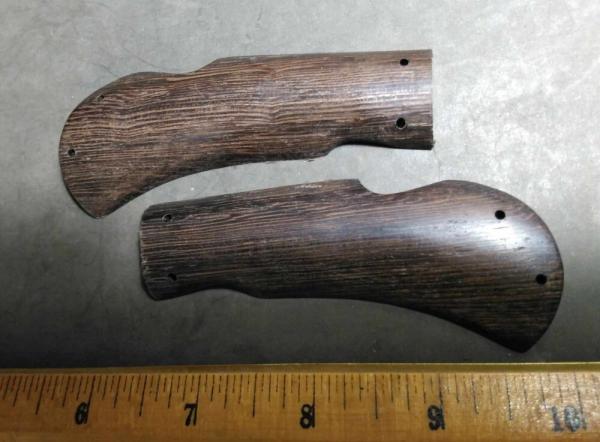 002-Set of Wenge Wood Handles for Russian Medteh Lockback Leverlock 
