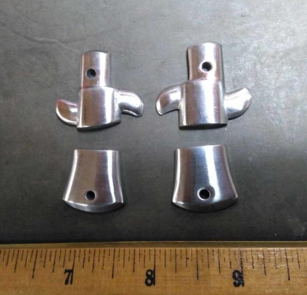 Item 053- Solid Stainless Steel Bolsters For 9 Inch Superior Italy Switchblade Item 053- Solid Stainless Steel Bolsters For 9 Inch Superior Italy Switchblade