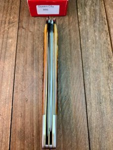 Queen City Cutlery Fishing Knife #46 Amber Jigged Bone 2013
