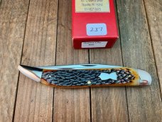 Queen City Cutlery Fishing Knife #46 Amber Jigged Bone 2013