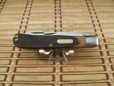 SCHRADE OLD TIMER 96OT BEARHEAD TRAPPER VINTAGE U.S.A. HIGH CARBON STEEL BLADES POCKET KNIFE & TOOLS