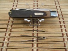 SCHRADE OLD TIMER 96OT BEARHEAD TRAPPER VINTAGE U.S.A. HIGH CARBON STEEL BLADES POCKET KNIFE & TOOLS