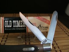 SCHRADE OLD TIMER 96OT BEARHEAD TRAPPER VINTAGE U.S.A. HIGH CARBON STEEL BLADES POCKET KNIFE & TOOLS