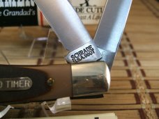 SCHRADE OLD TIMER 96OT BEARHEAD TRAPPER VINTAGE U.S.A. HIGH CARBON STEEL BLADES POCKET KNIFE & TOOLS