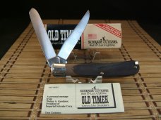 SCHRADE OLD TIMER 96OT BEARHEAD TRAPPER VINTAGE U.S.A. HIGH CARBON STEEL BLADES POCKET KNIFE & TOOLS