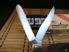 SCHRADE OLD TIMER 96OT BEARHEAD TRAPPER VINTAGE U.S.A. HIGH CARBON STEEL BLADES POCKET KNIFE & TOOLS