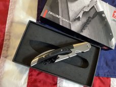 J A Henckels Bartender/Server knife w/ Bottle Opener +Fruit Peeler +Corkscrew & Grey Micrata Handles