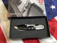J A Henckels Bartender/Server knife w/ Bottle Opener +Fruit Peeler +Corkscrew & Grey Micrata Handles