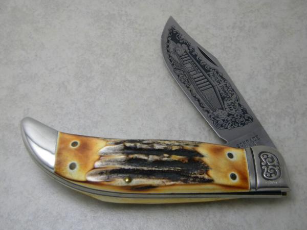 Schrade USA Stag 275 NKCA 1980 Museum Founders Clasp Knife