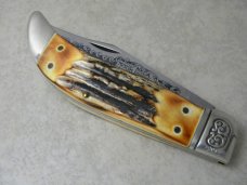 Schrade USA Stag 275 NKCA 1980 Museum Founders Clasp Knife