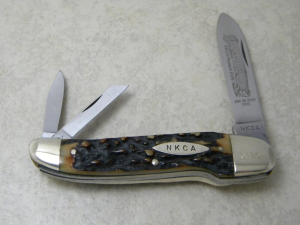 Robt. Klaas Germany Stag 1980 NKCA Museum Founders Reverse Gunstock Knife Robt. Klaas Germany Stag 1980 NKCA Museum Founders Reverse Gunstock Knife